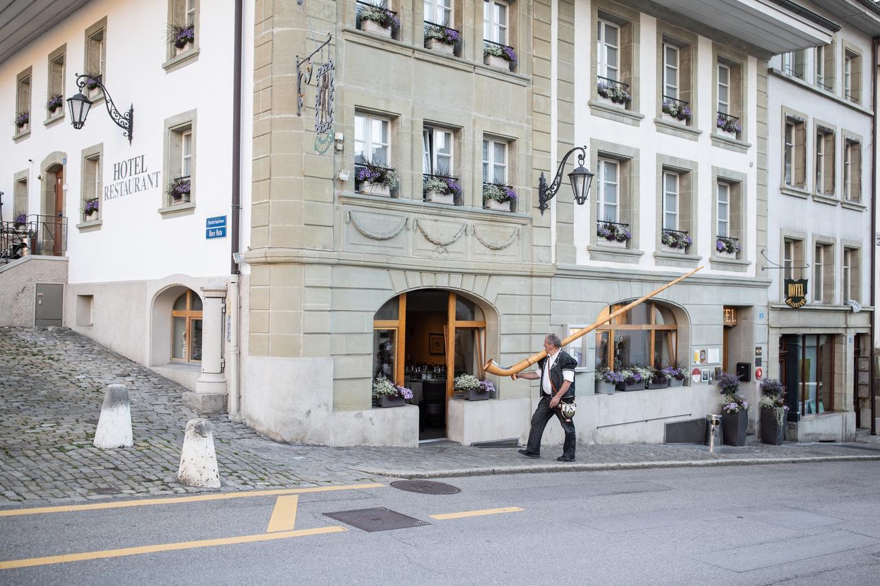 Hotel Restaurant Au Sauvage Fryburg Zewnętrze zdjęcie